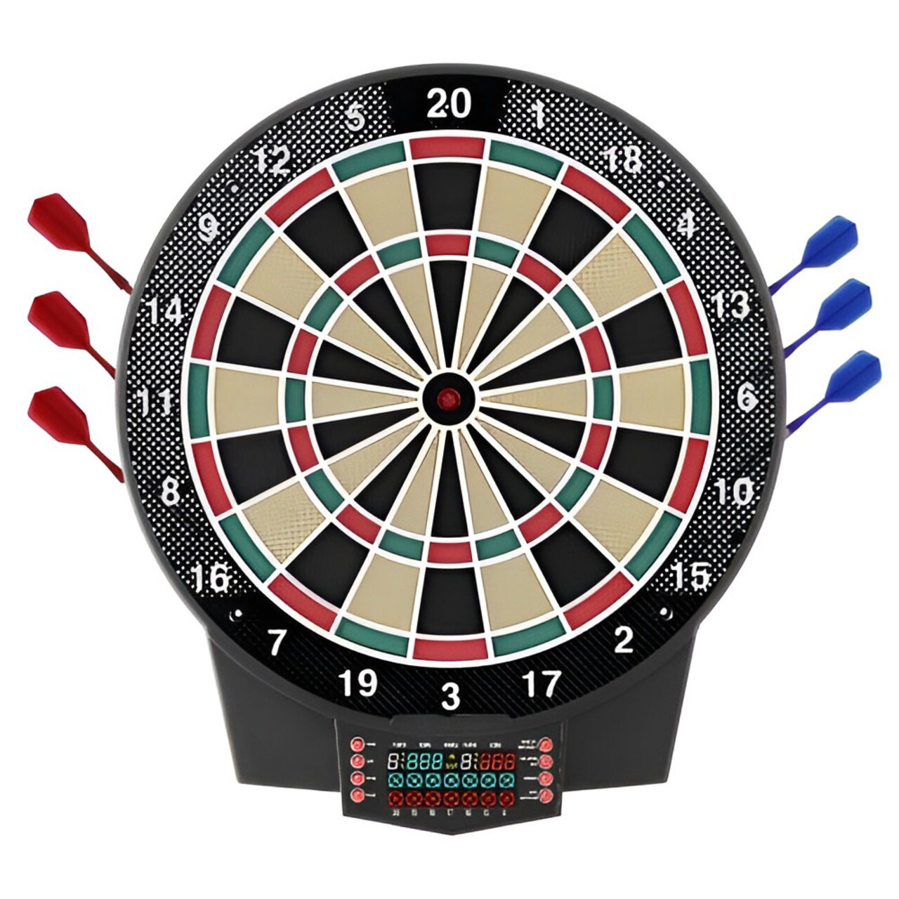 Premium Electronic Dartboard 15.5 Inch LCD Display 43 Games 8 Player Soft Tip Darts Set